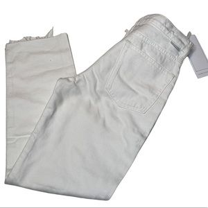 Boyish The Tommy High Rise Straight Leg Vintage White  Vegan Eco Friendly Jean